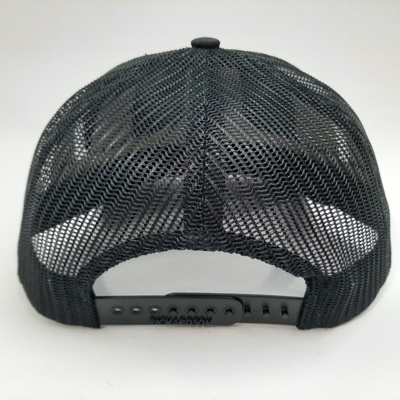 King Ranch Richardson 112 Trucker Mesh Snapback Hat Cap Black Embroidered Patch - Picture 4 of 4